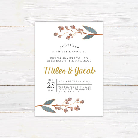 Rustic Botanical Invitations - goprintplus