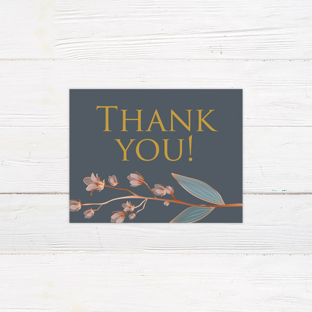 Rustic Botanical Thank You Card - goprintplus