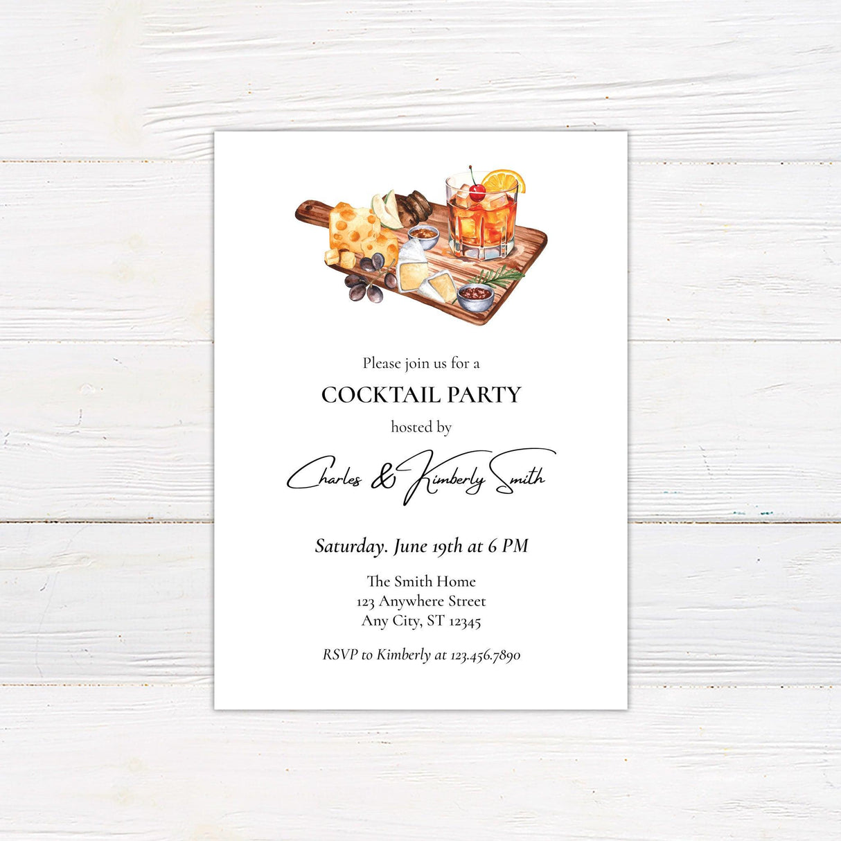 Old Fashioned Cocktail Party Invitation - goprintplus