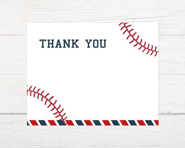 One Baseball Thank You Card - goprintplus