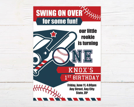 One Baseball Invitation - goprintplus