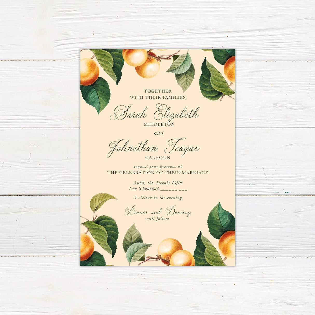 Orange Citrus Invitations - goprintplus