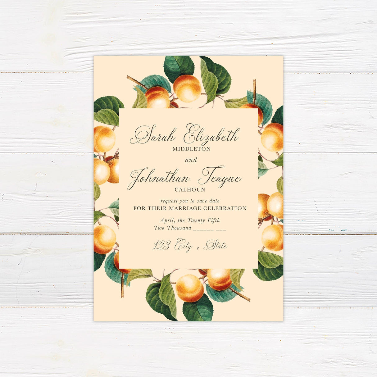 Orange Citrus Invitations - goprintplus