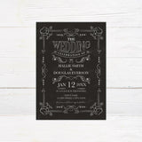 Ornate Chalkboard Invitations - goprintplus