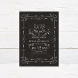 Ornate Chalkboard Invitations - goprintplus