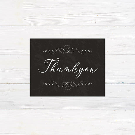 Ornate Chalkboard Thank You Card - goprintplus