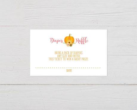 Our Little Pumpkin Diaper Raffle - goprintplus