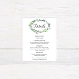 Oval Greenery Invitation - goprintplus