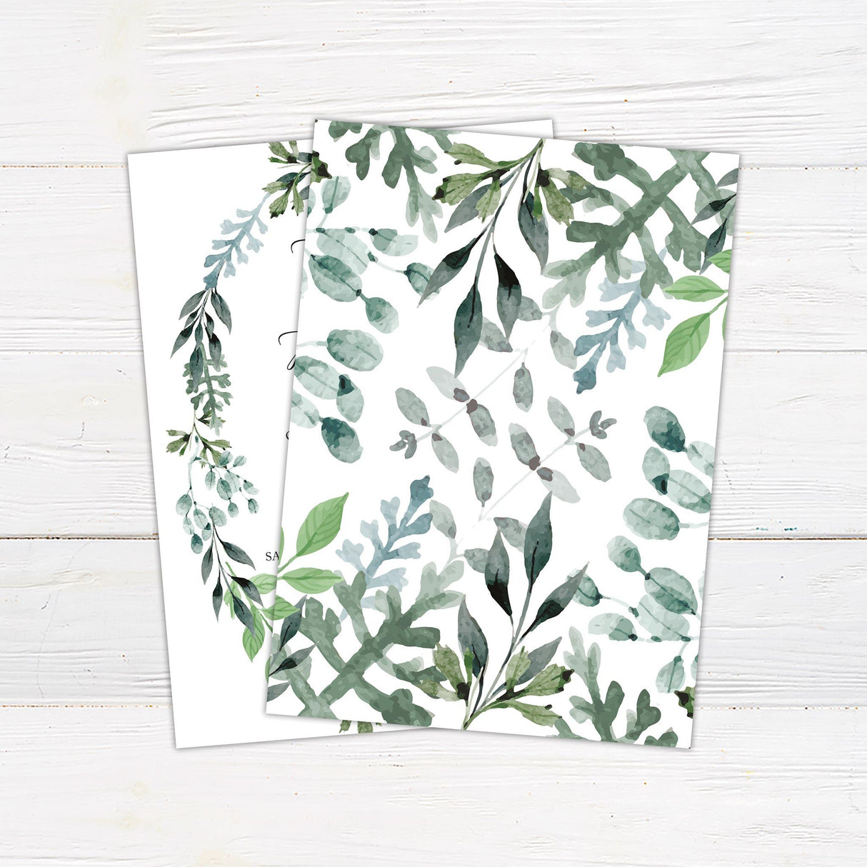 Oval Greenery Invitation - goprintplus