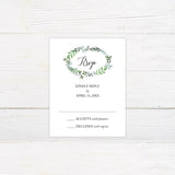 Oval Greenery Invitation - goprintplus