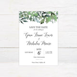 Oval Greenery Invitation - goprintplus