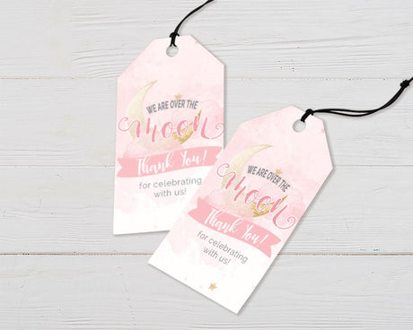 Over the Moon Favor Tags - goprintplus