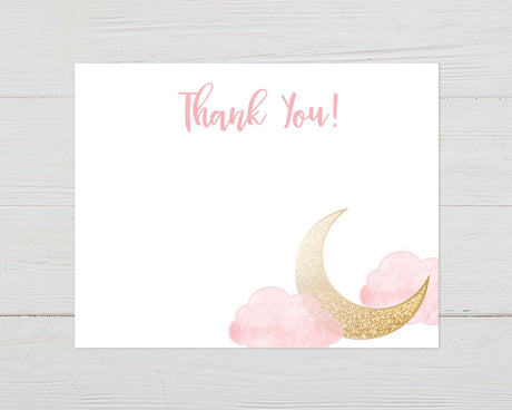 Over the Moon Thank You Card - goprintplus