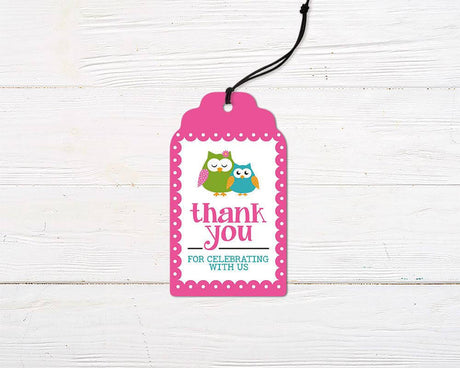 Owl Birthday Favor Tag - goprintplus
