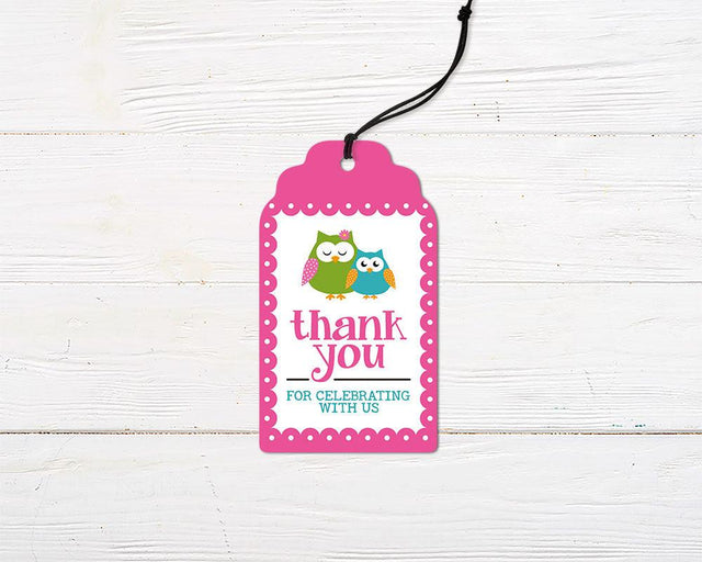Owl Birthday Favor Tag - goprintplus