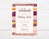 Painted Glitter Party Invitation - goprintplus
