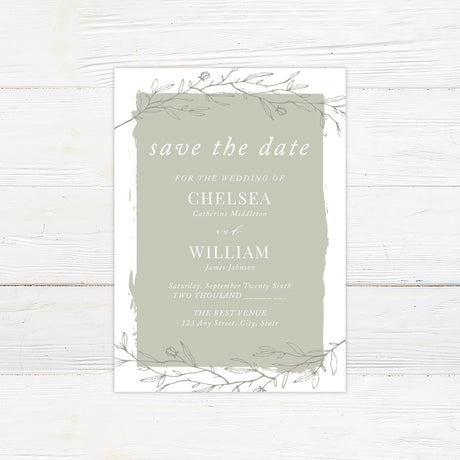 Painted Sage Invitations - goprintplus