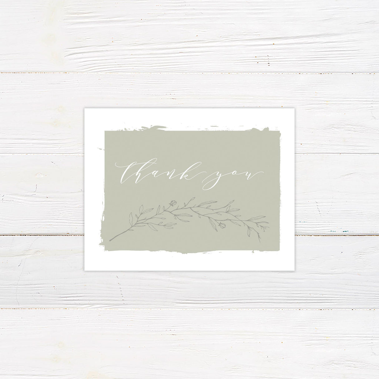 Painted Sage Thank You Card - goprintplus