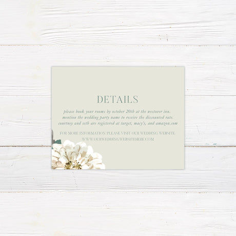 Painted White Floral Details Cards - goprintplus