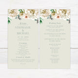 Painted White Floral Invitations - goprintplus