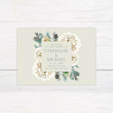 Painted White Floral Invitations - goprintplus