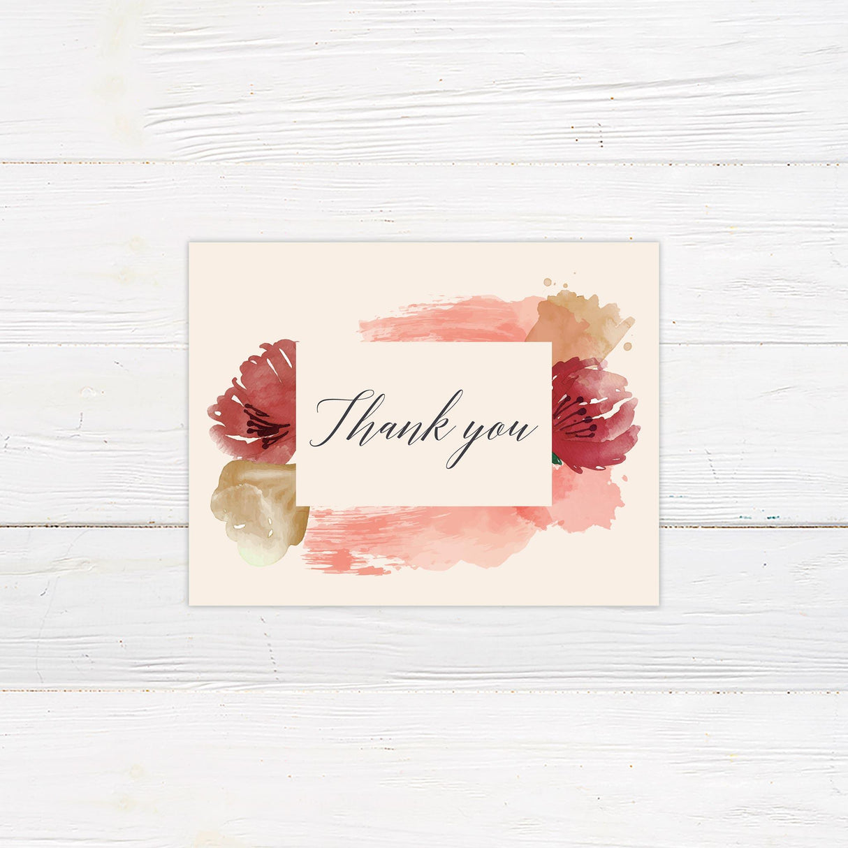 Painterly Impressionist Thank You Card - goprintplus