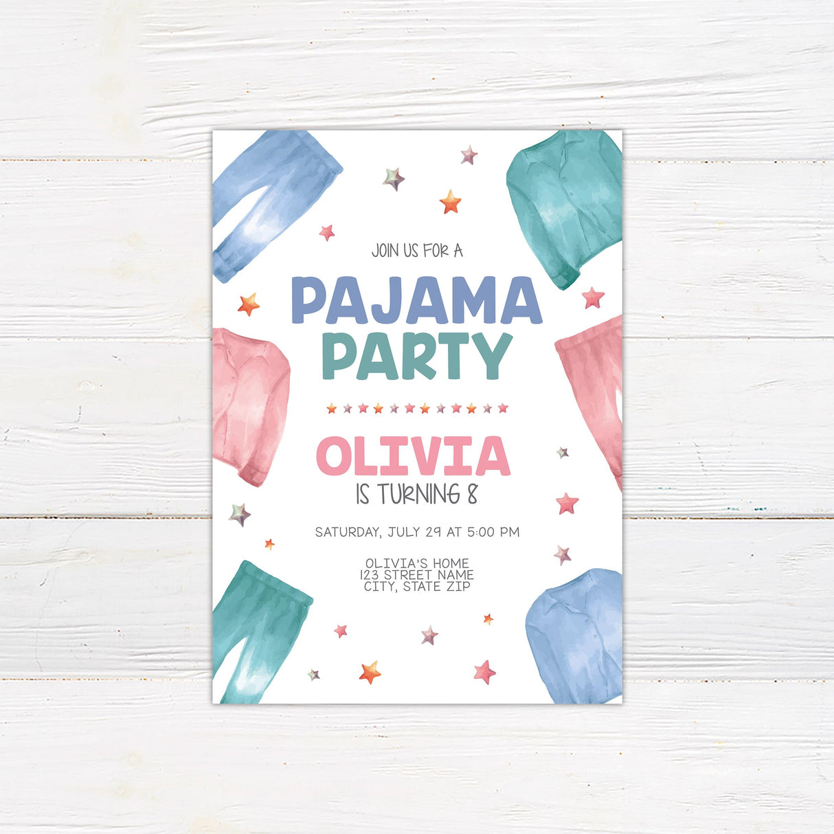 Pajama Party Invitation