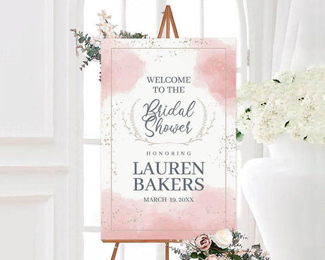 Pale Pink Watercolor Sign - goprintplus