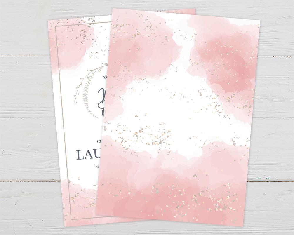 Pale Pink Watercolor Invitation - goprintplus