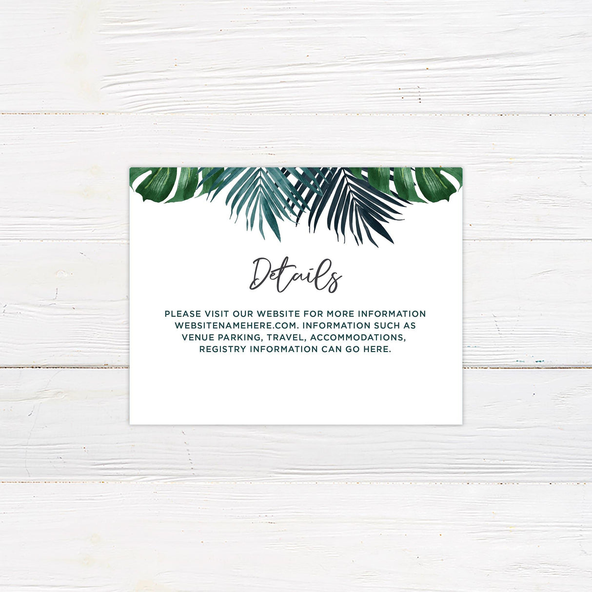 Palm Fronds Invitations - goprintplus
