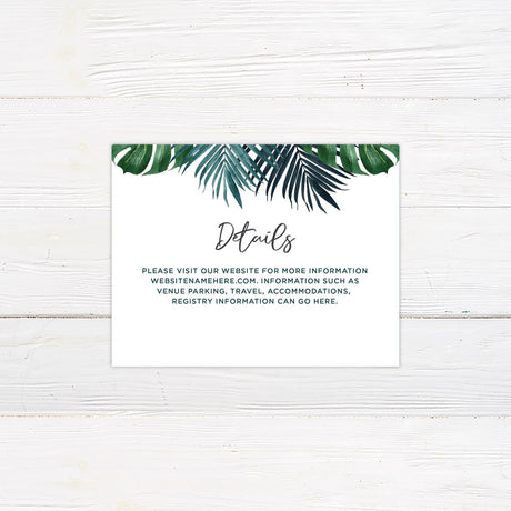 Palm Fronds Invitations - goprintplus