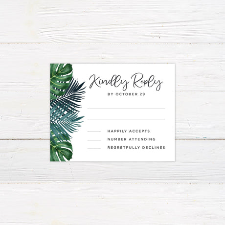 Palm Fronds Invitations - goprintplus