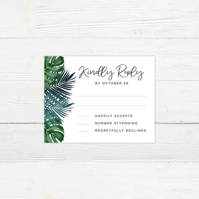 Palm Fronds RSVP - goprintplus