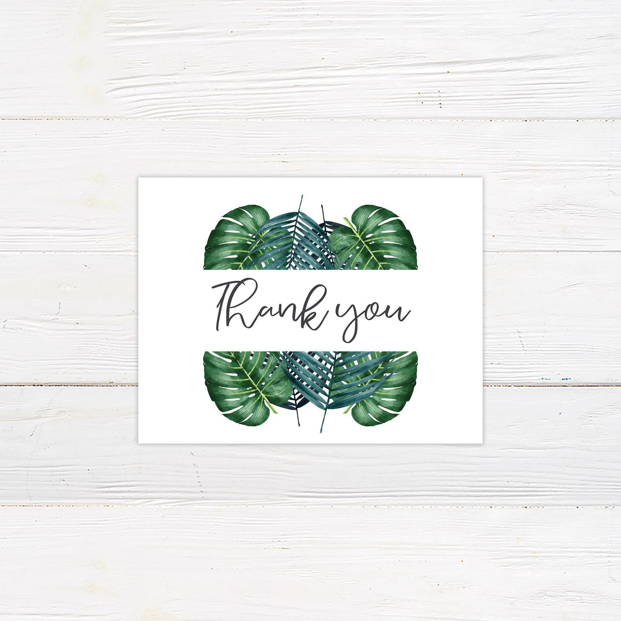 Palm Fronds Thank You Cards - goprintplus