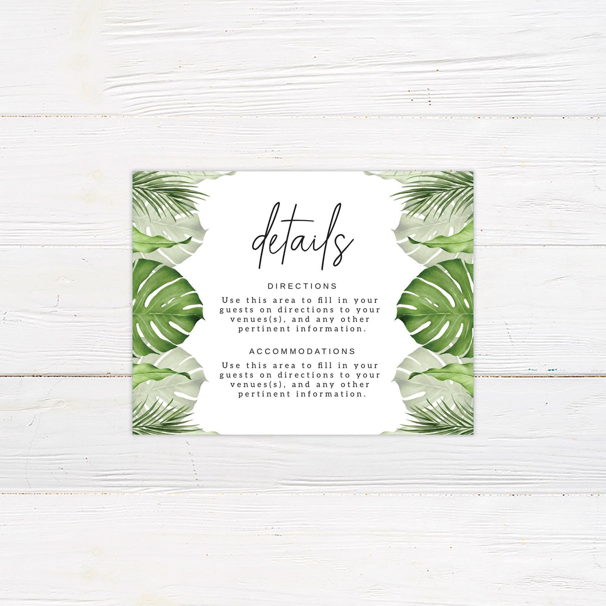 Palm Leaves Invitations - goprintplus