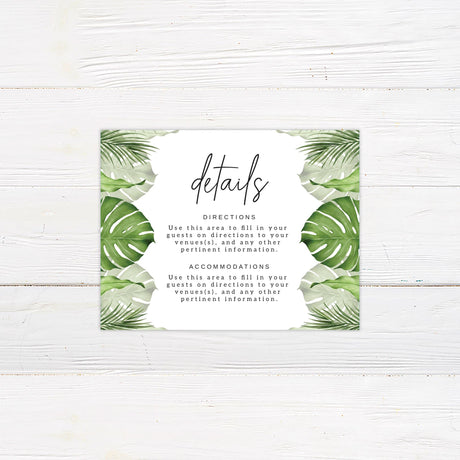 Palm Leaves Invitations - goprintplus