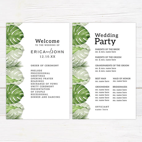 Palm Leaves Invitations - goprintplus