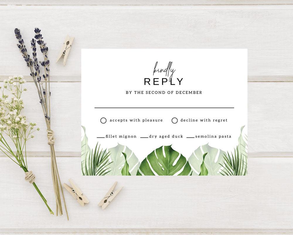 Palm Leaves RSVP - goprintplus