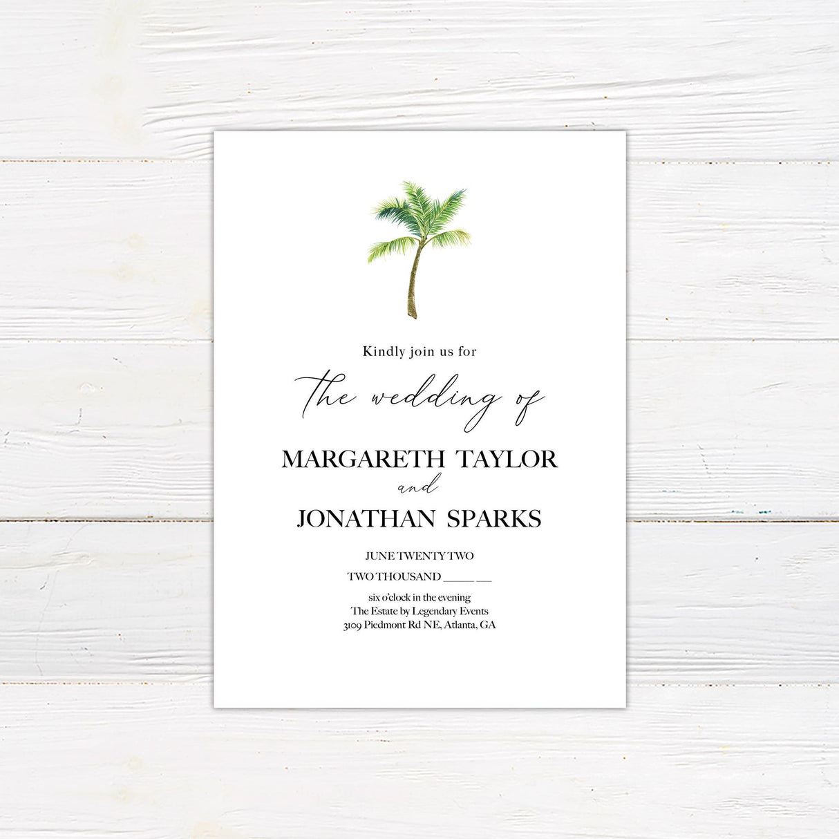 Palm Tree Invitations - goprintplus