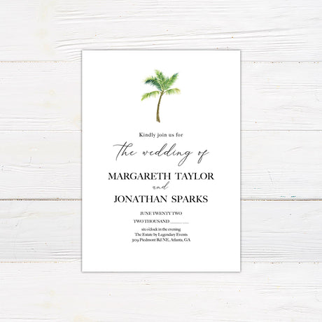 Palm Tree Invitations - goprintplus