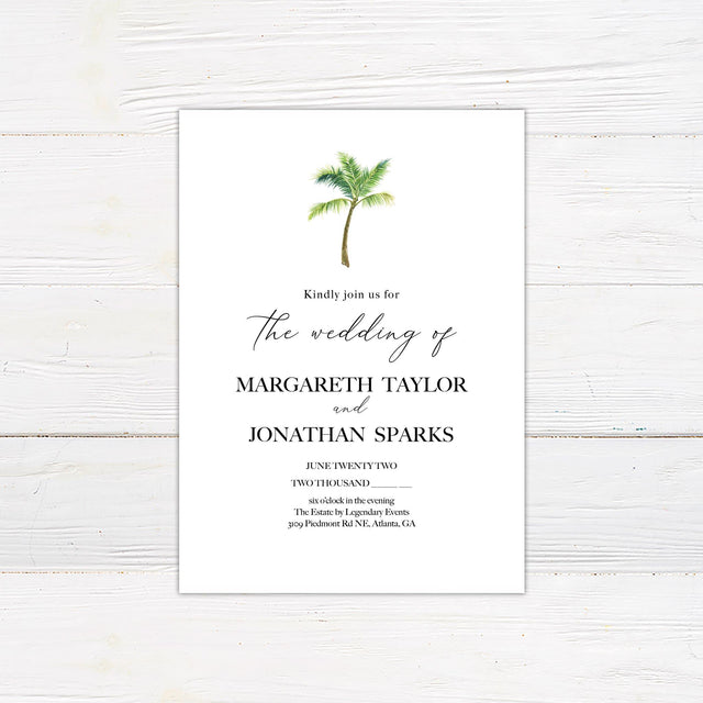 Palm Tree Invitations - goprintplus