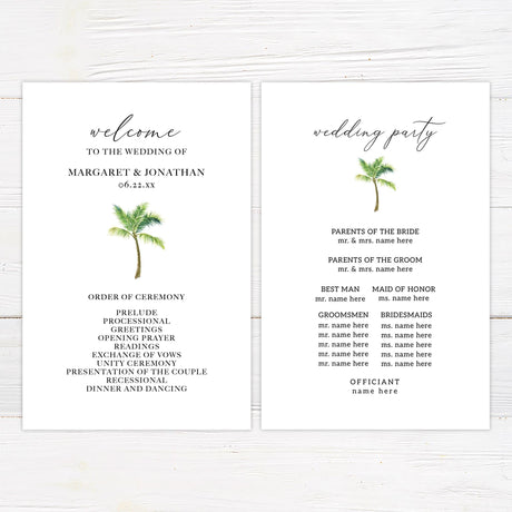 Palm Tree Invitations - goprintplus