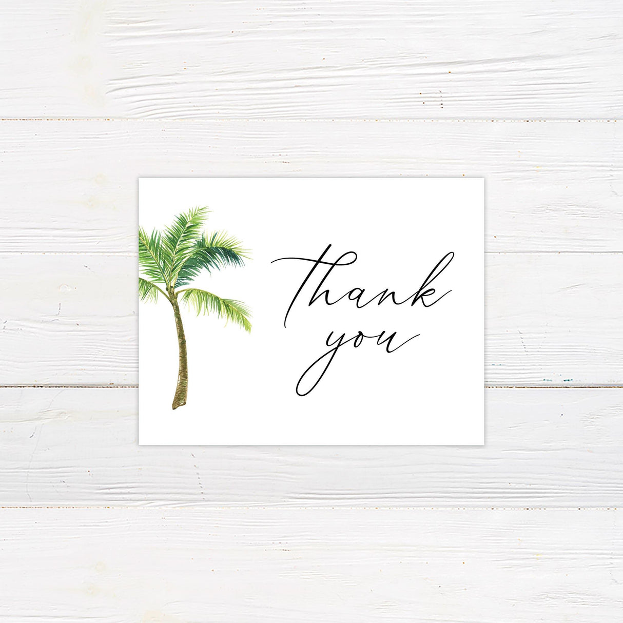 Palm Tree Thank You Card - goprintplus