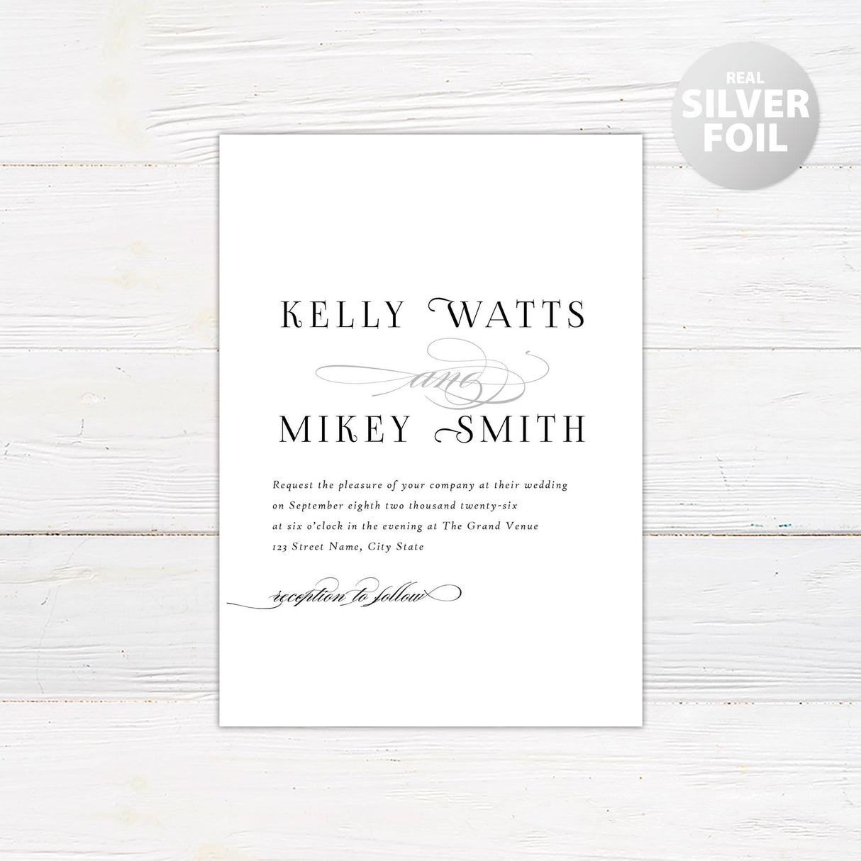 Paragraph Style Foil Invitation - goprintplus