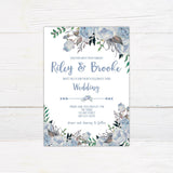 Pastel Blue Invitations - goprintplus