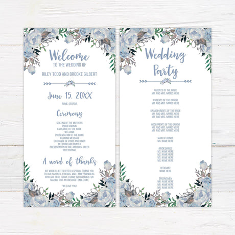 Pastel Blue Invitations - goprintplus