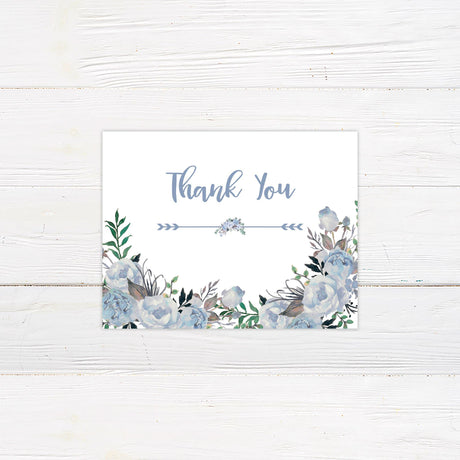 Pastel Blue Thank You Card - goprintplus