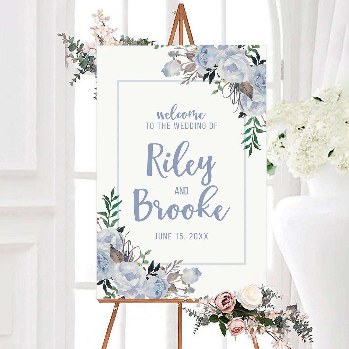 Pastel Blue Invitations - goprintplus