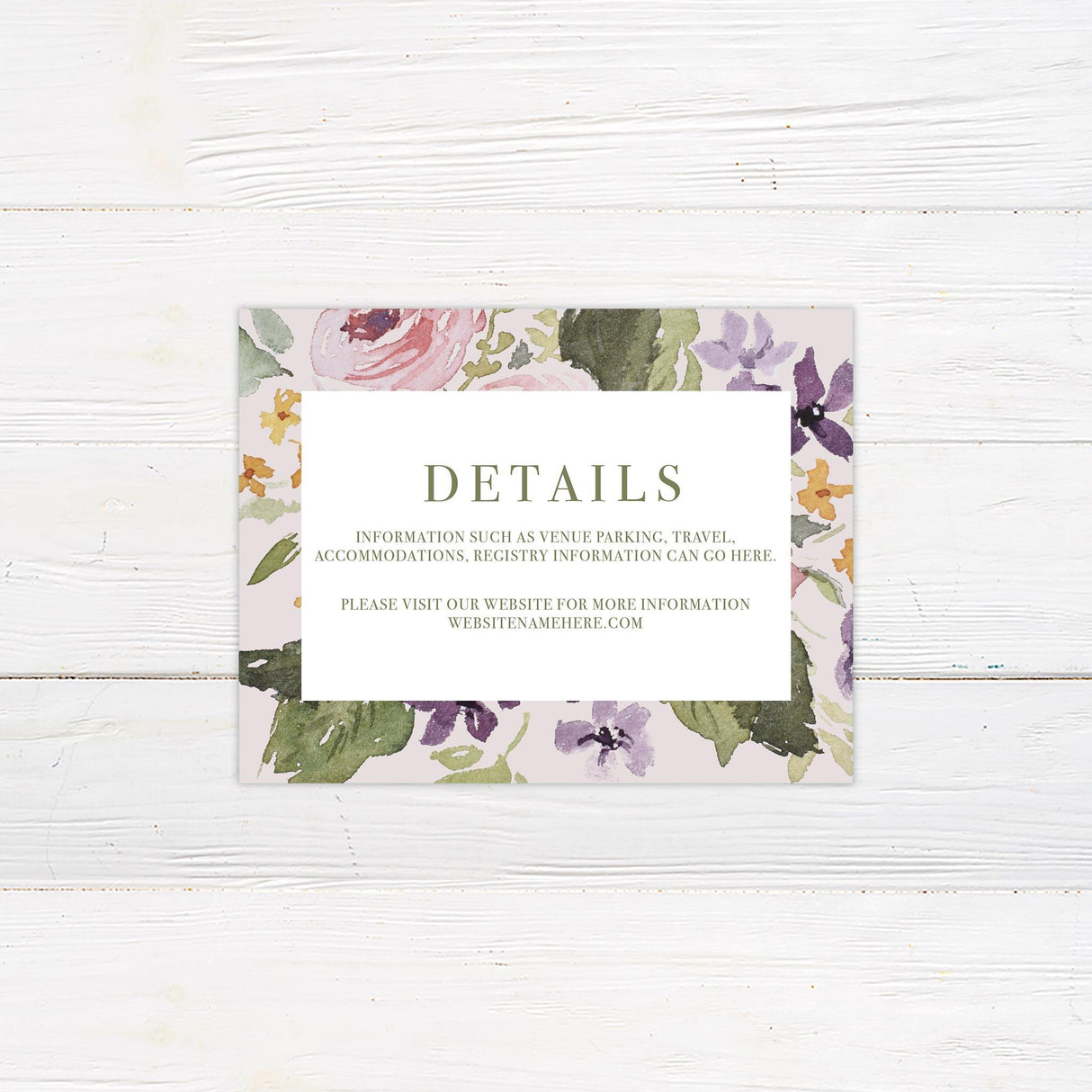 Pastel Flower Details Cards - goprintplus