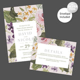 Pastel Flower Foil Invitation - goprintplus